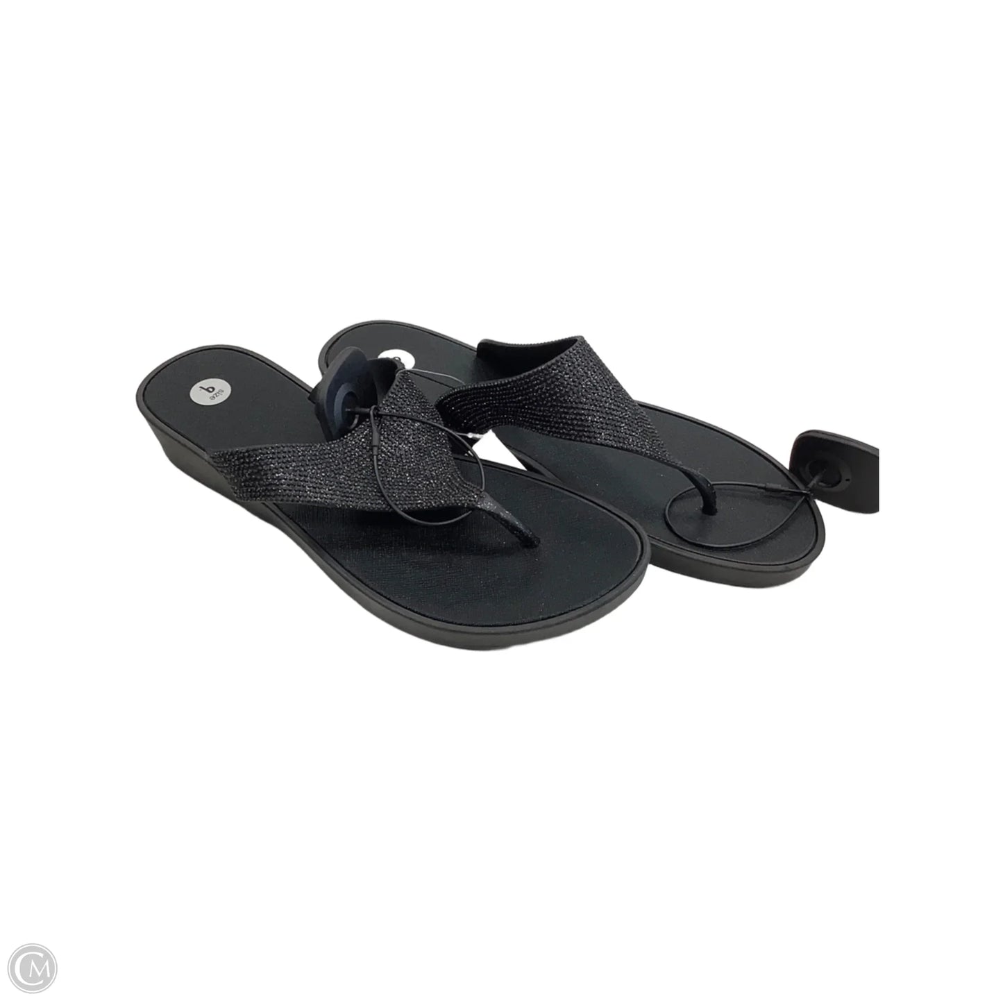 Sandals Flip Flops By Luxe In Black, Size: 9