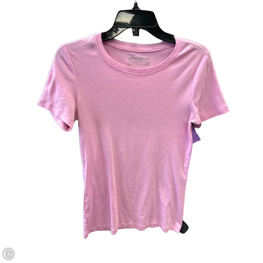 Top Short Sleeve Basic By Eddie Bauer In Pink, Size: M