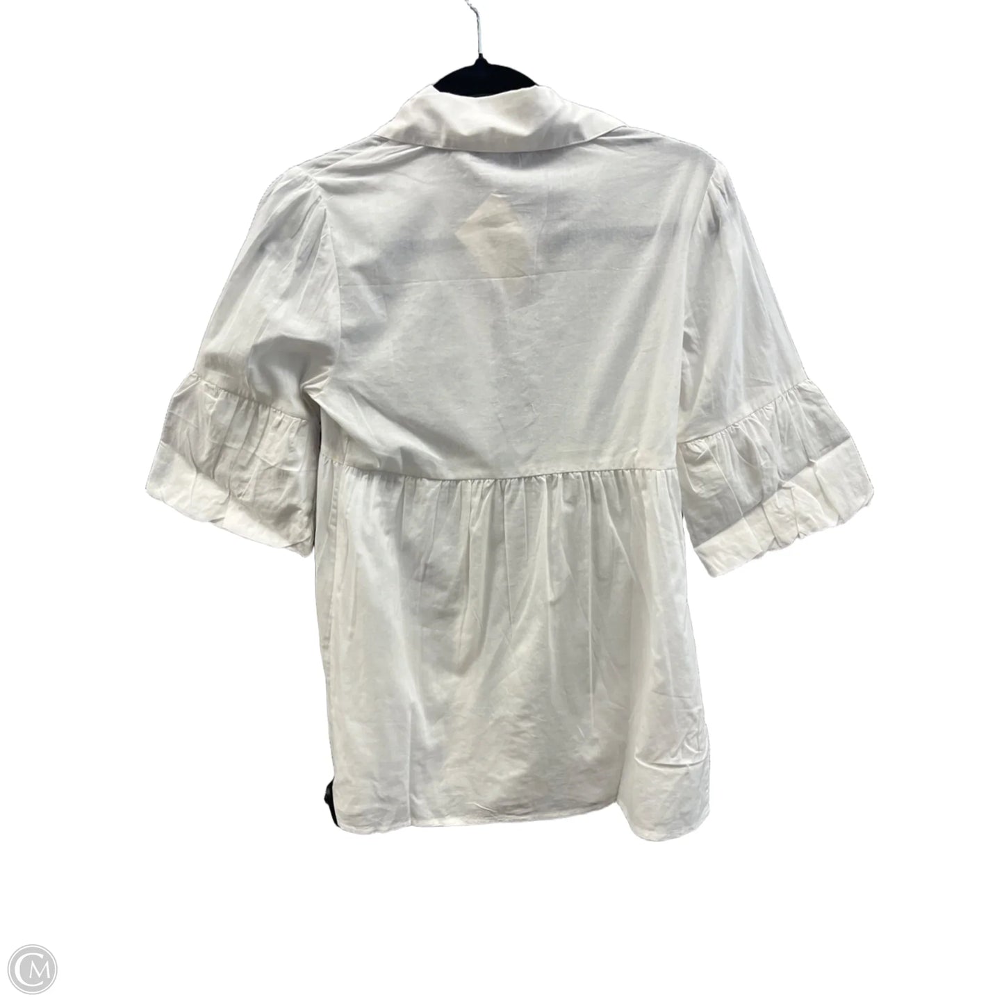 Blouse Short Sleeve By Clothes Mentor In White, Size: Xs