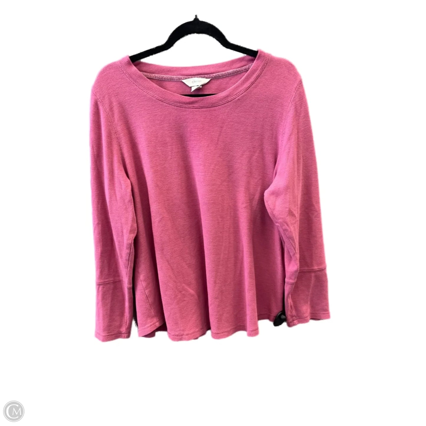 Top Long Sleeve By Cj Banks In Pink, Size: 1x