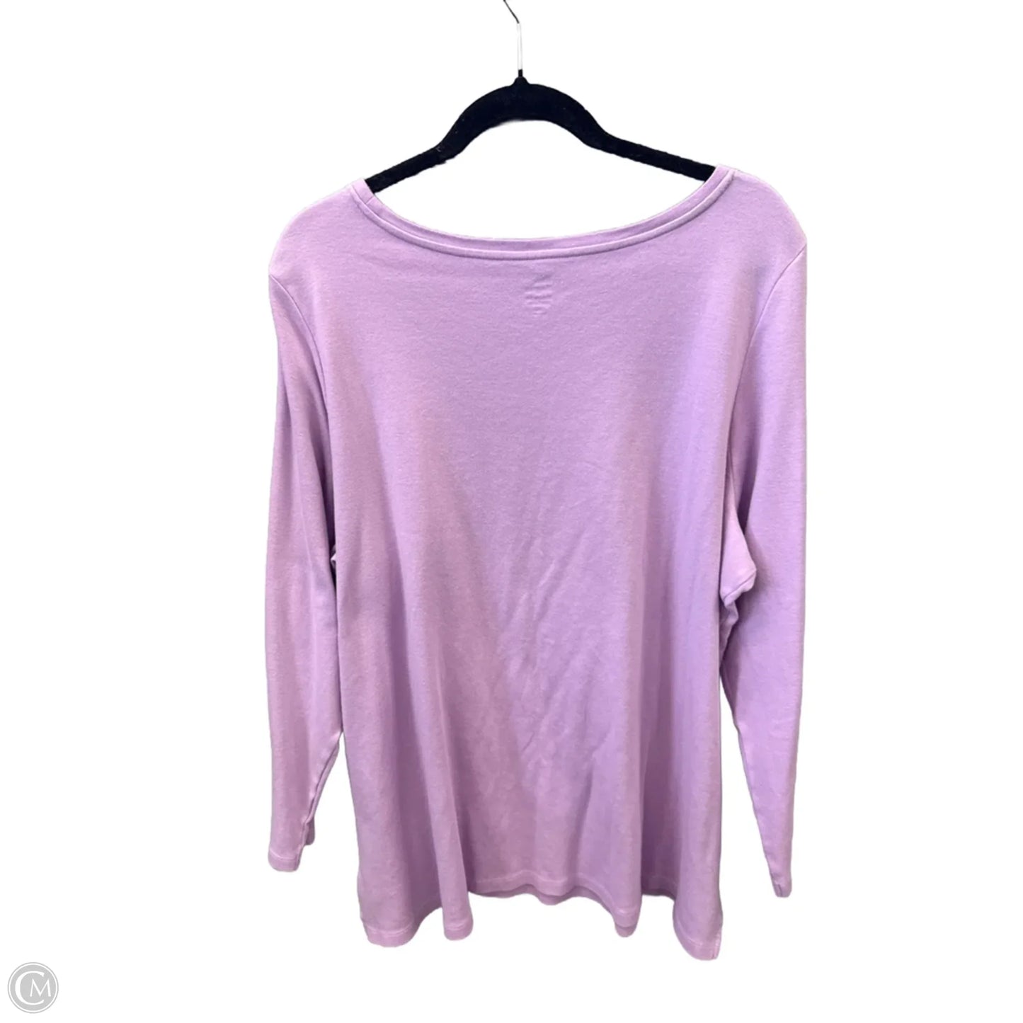 Top 3/4 Sleeve By Kim Rogers In Purple, Size: 3x