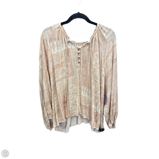 Top 3/4 Sleeve By Wonderly In Peach, Size: 2x