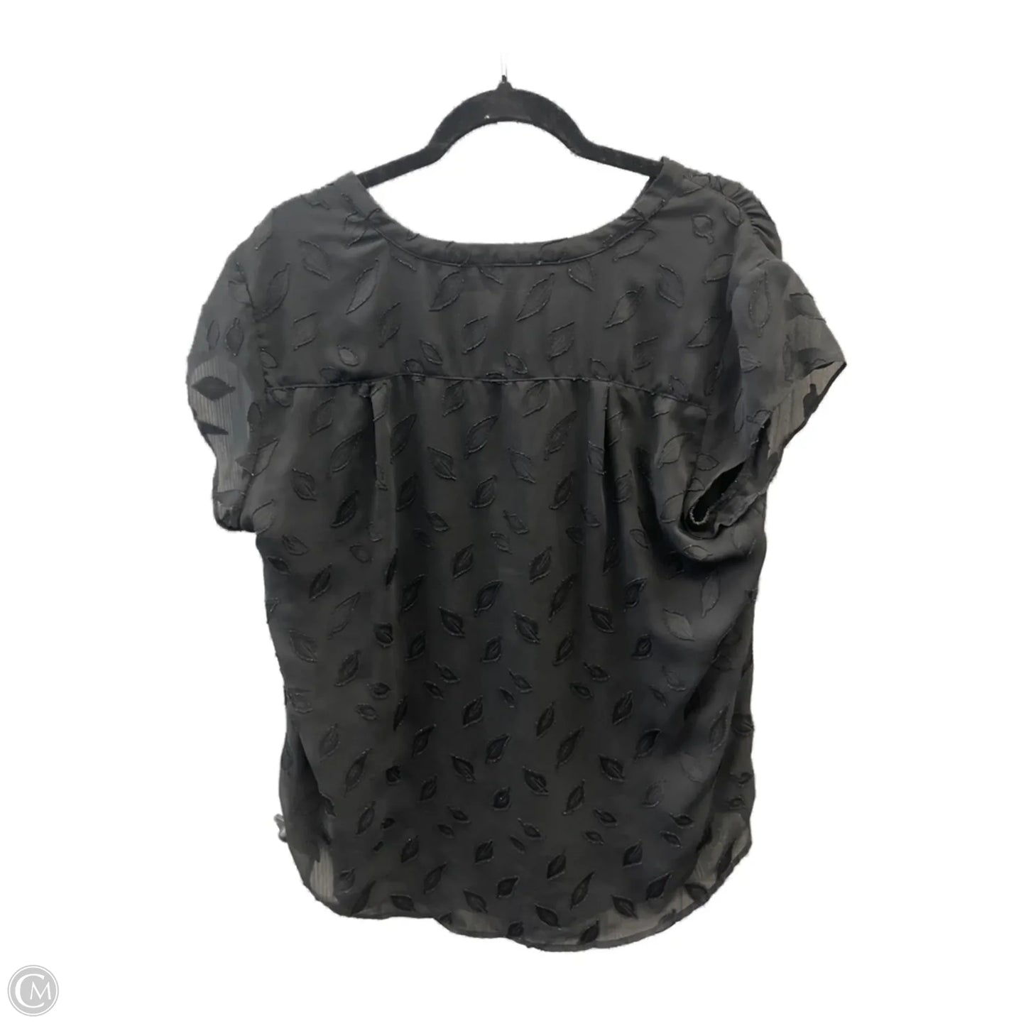 Top Short Sleeve By Fun 2 Fun In Black, Size: Xl
