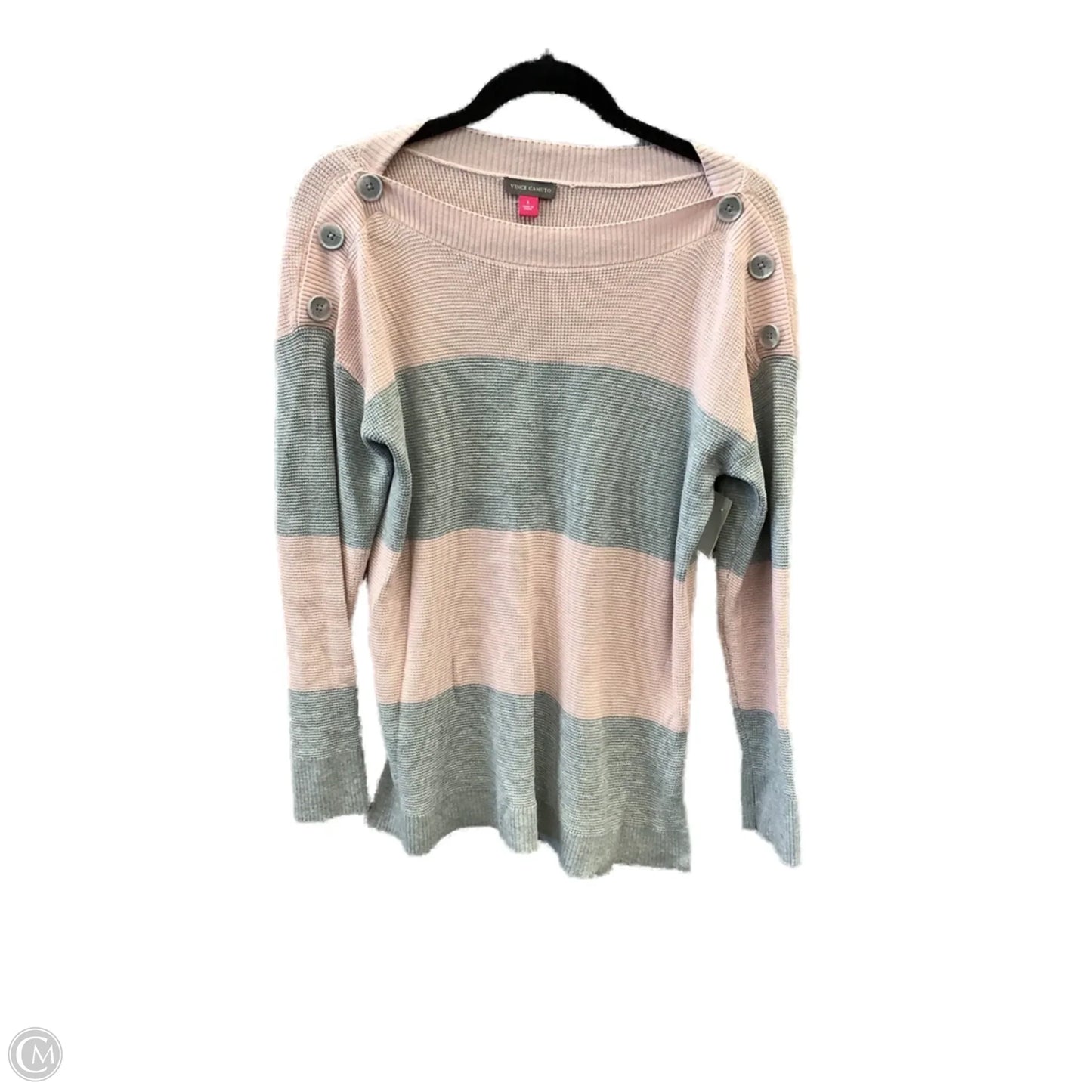 Sweater By Vince Camuto In Grey & Pink, Size: S
