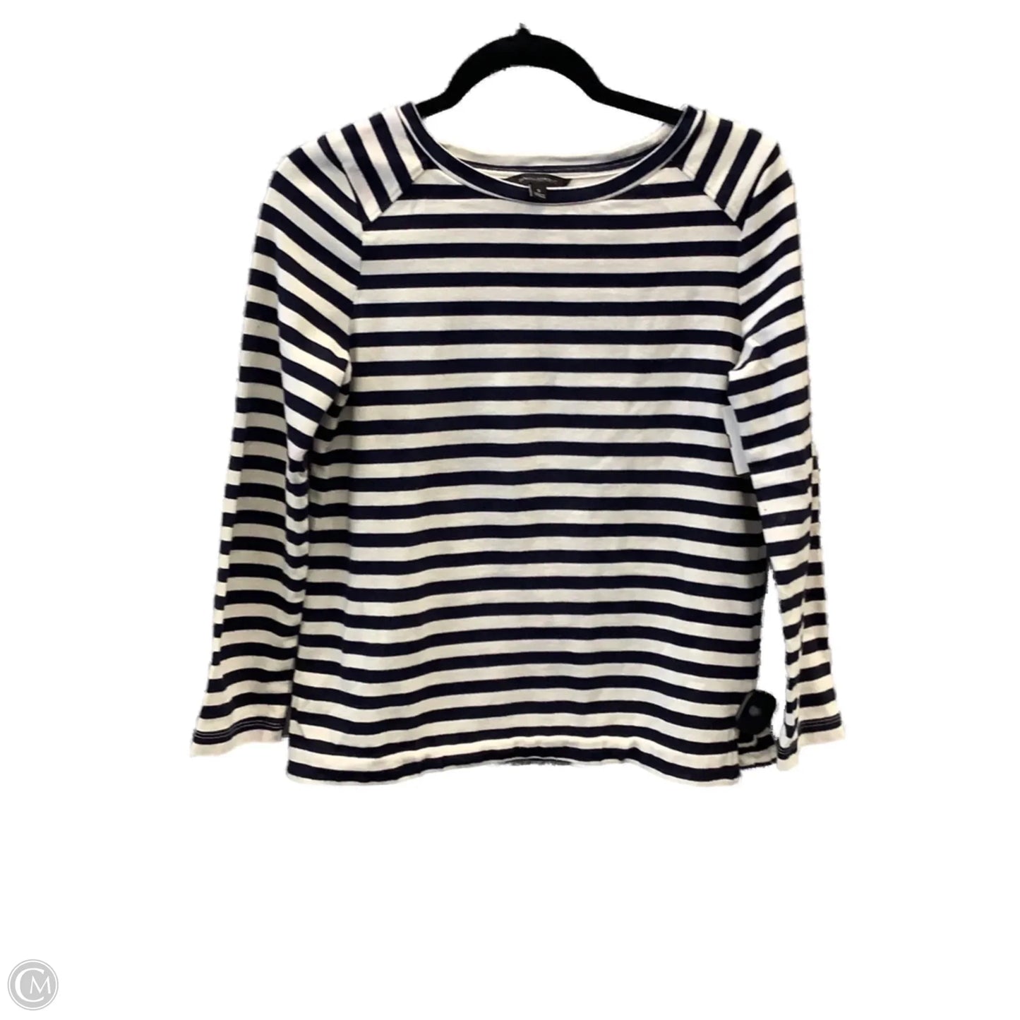 Top Long Sleeve By Banana Republic In Striped Pattern, Size: S