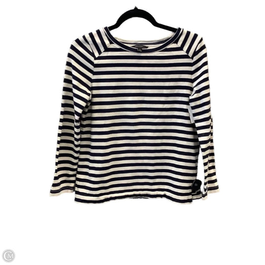 Top Long Sleeve By Banana Republic In Striped Pattern, Size: S