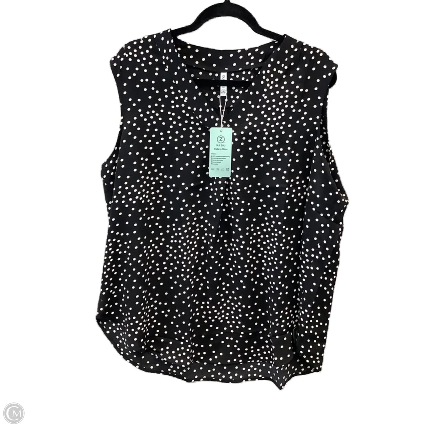 Blouse Sleeveless By Clothes Mentor In Black, Size: 2x