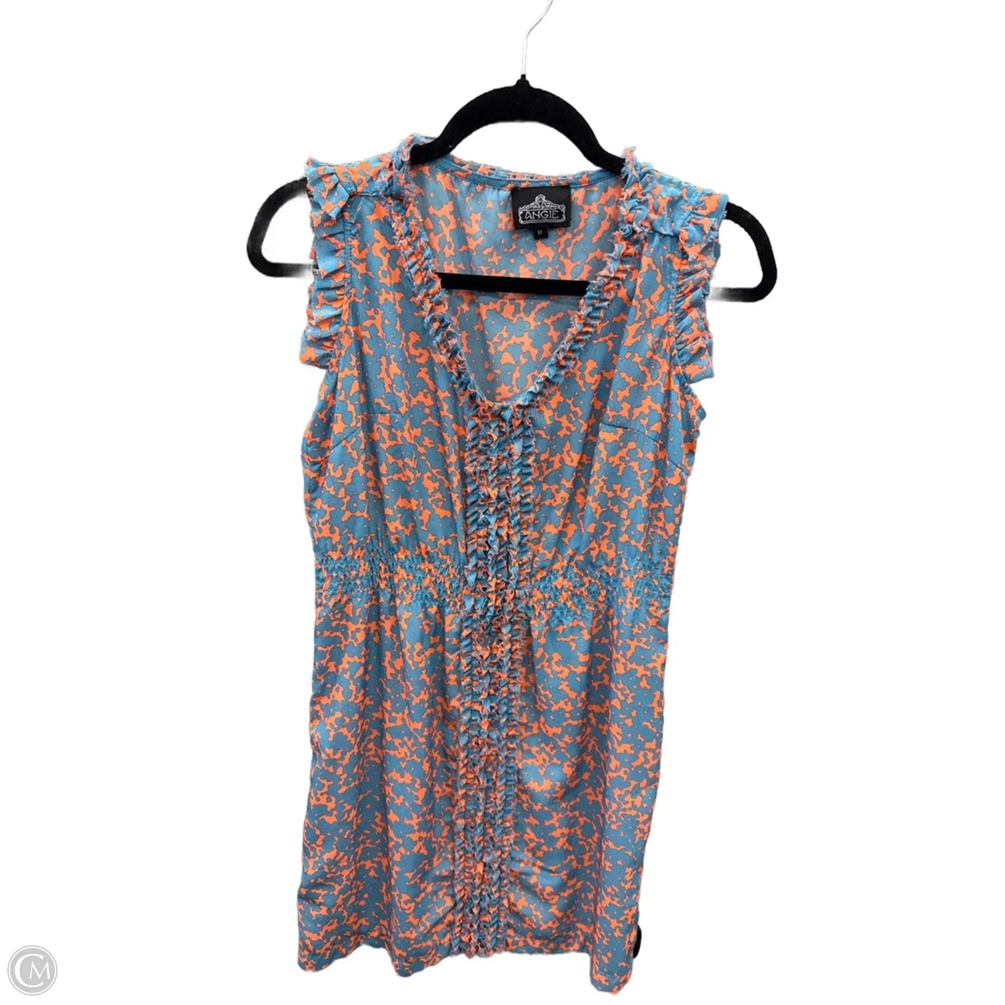 Dress Casual Short By Angie In Blue & Orange, Size: M