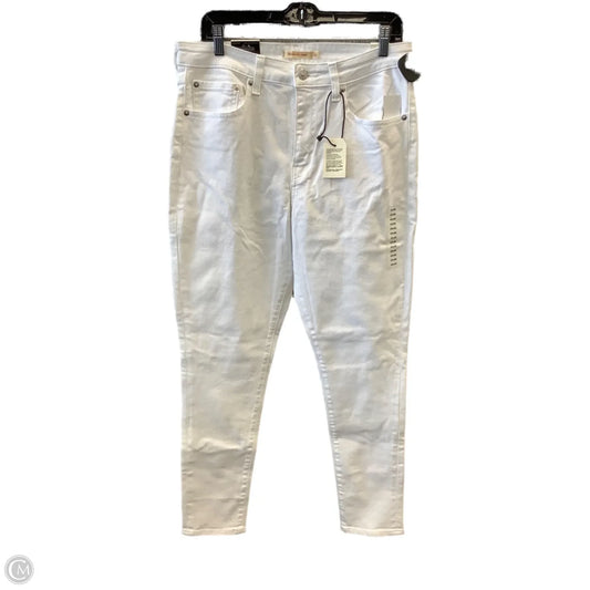 Jeans Skinny By Levis In White Denim, Size: 14