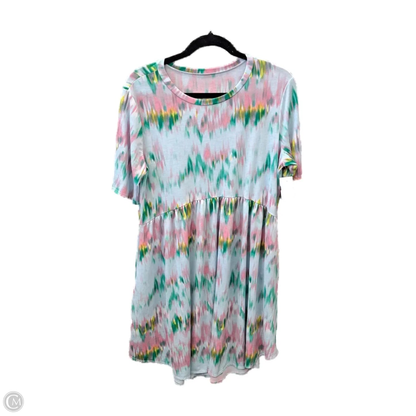 Dress Casual Short By Honeyme In Blue & Pink, Size: M