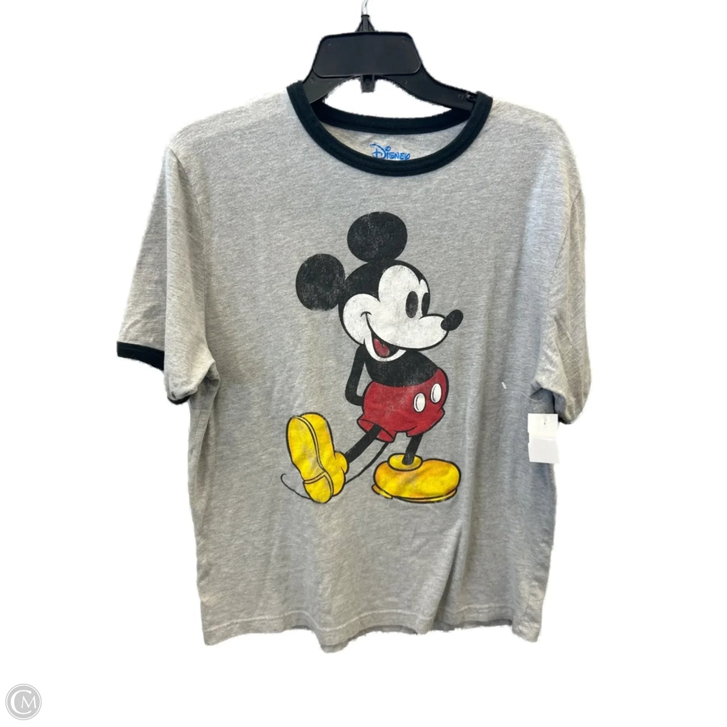 Top Short Sleeve By Walt Disney In Grey, Size: M