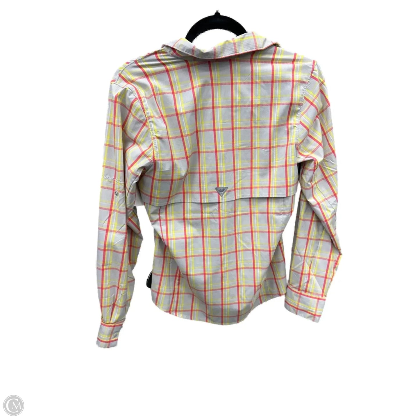 Athletic Top Long Sleeve Collar By Columbia In Grey, Size: Xs