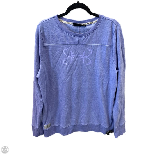 Athletic Top Long Sleeve Crewneck By Under Armour In Purple, Size: Xl