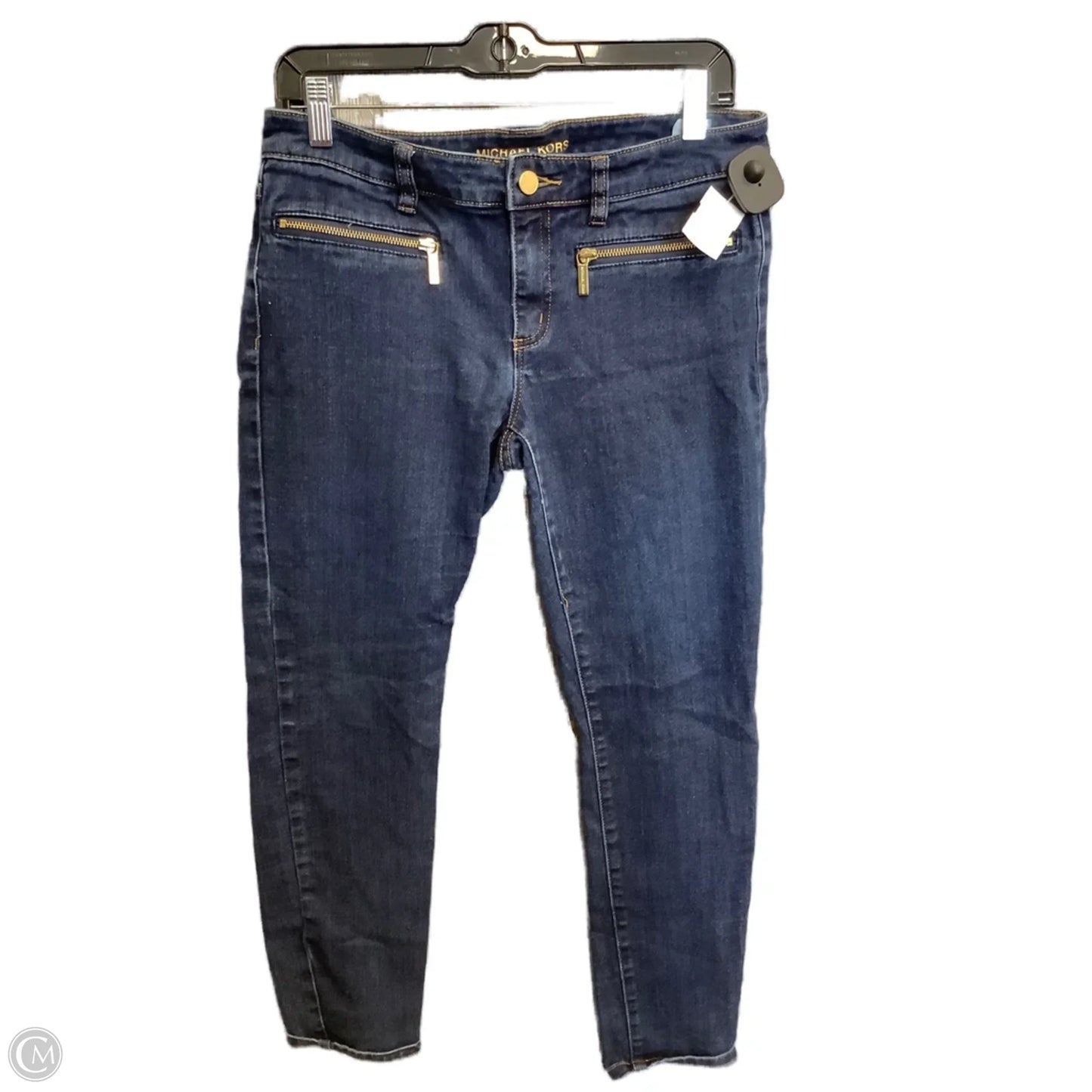 Jeans Cropped By Michael Kors In Blue Denim, Size: 0