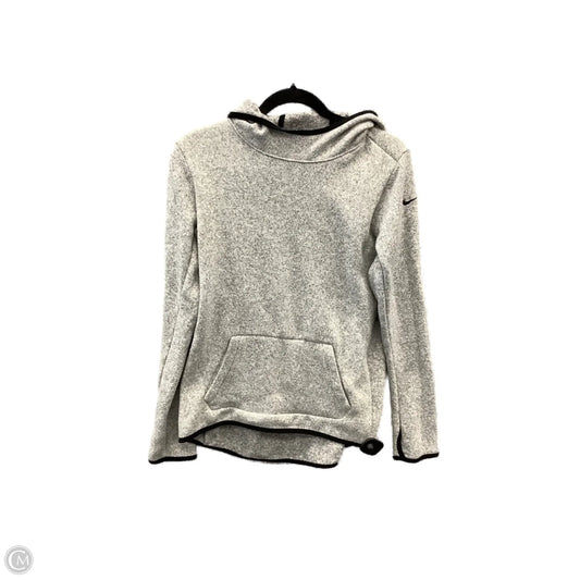 Athletic Sweatshirt Hoodie By Nike Apparel In Grey, Size: L