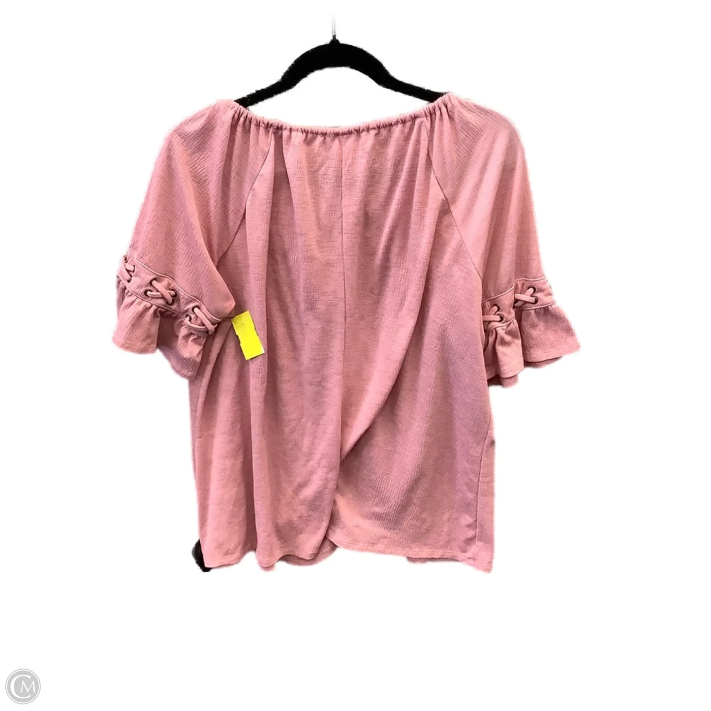 Top Short Sleeve By Naif In Pink, Size: 2x