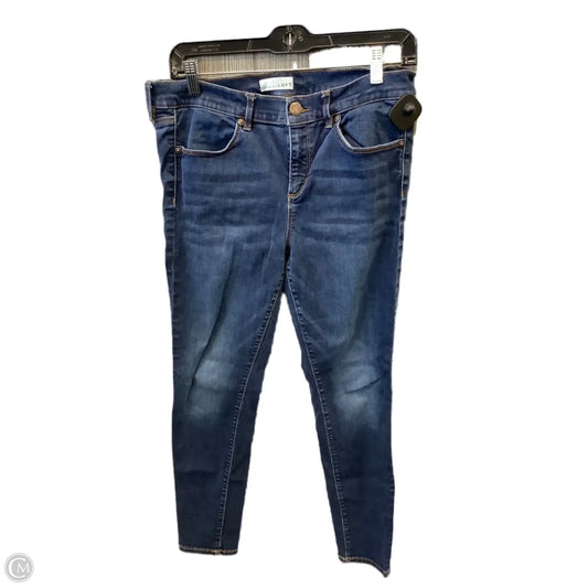 Jeans Skinny By Loft In Blue Denim, Size: 10