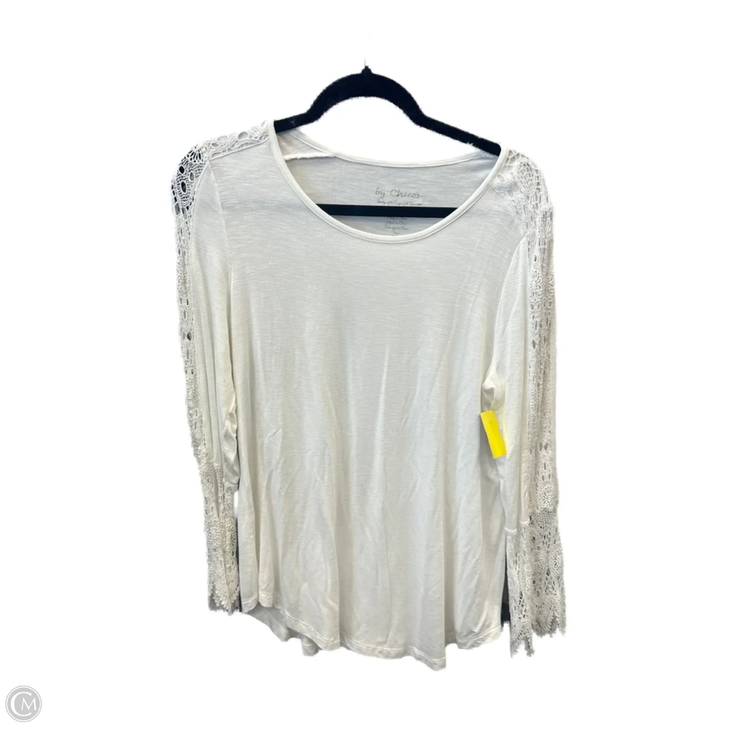 Top Long Sleeve By Chicos In White, Size: M