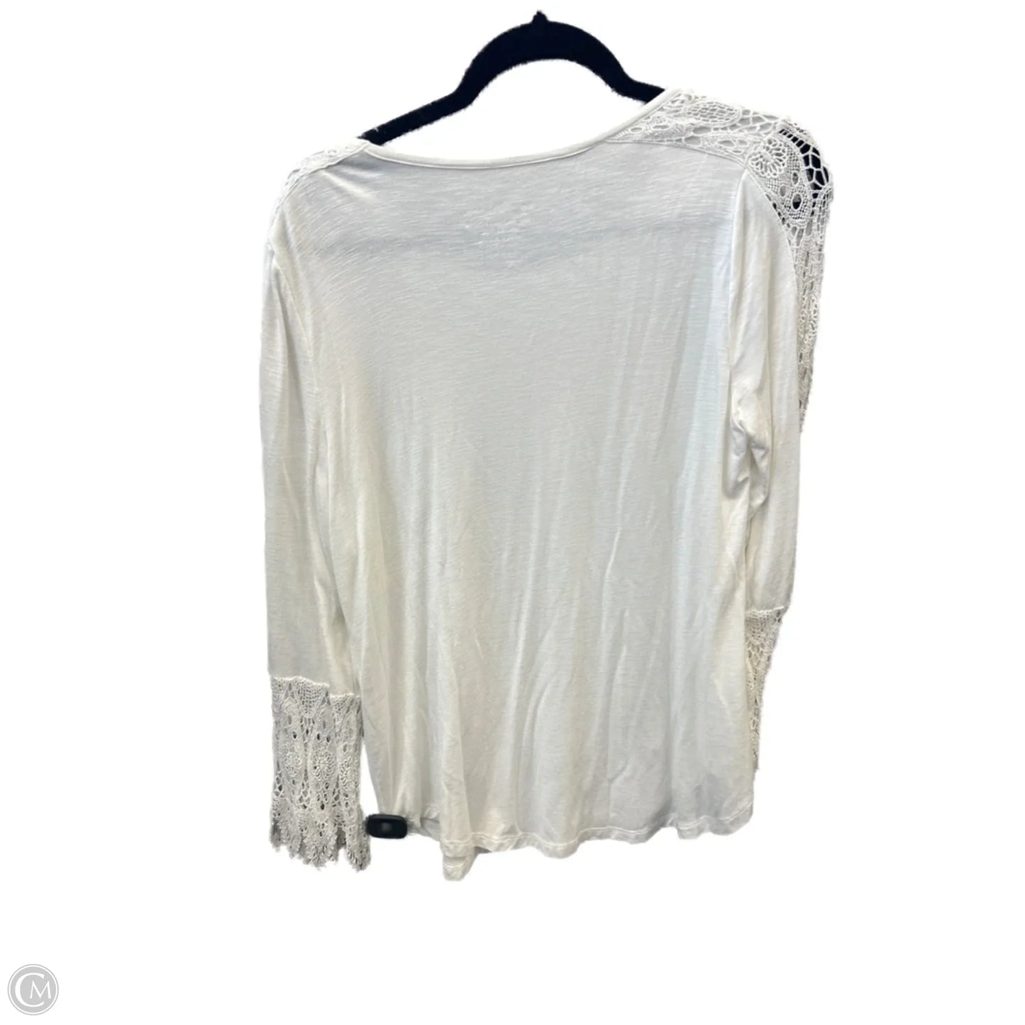 Top Long Sleeve By Chicos In White, Size: M