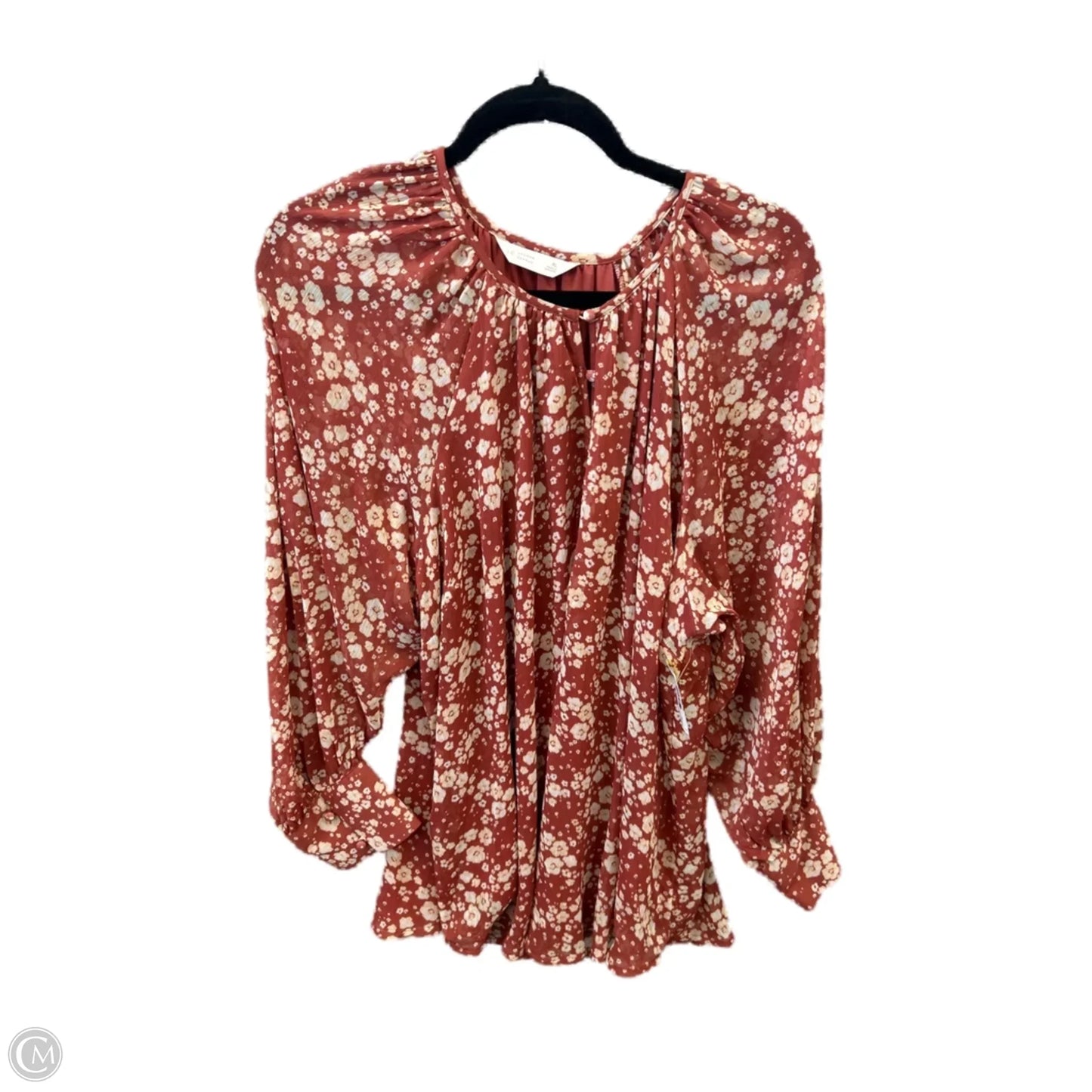 Top Long Sleeve By Lc Lauren Conrad In Brown, Size: Xl