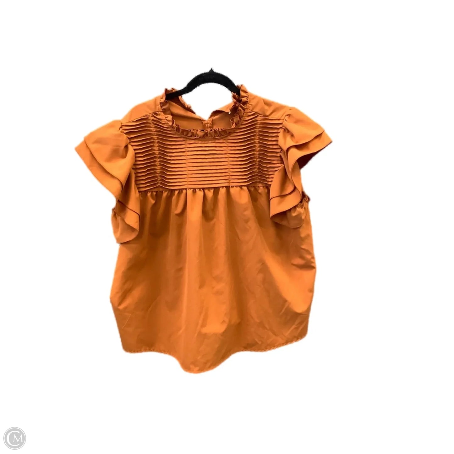 Top Short Sleeve By Shein In Orange, Size: 2x