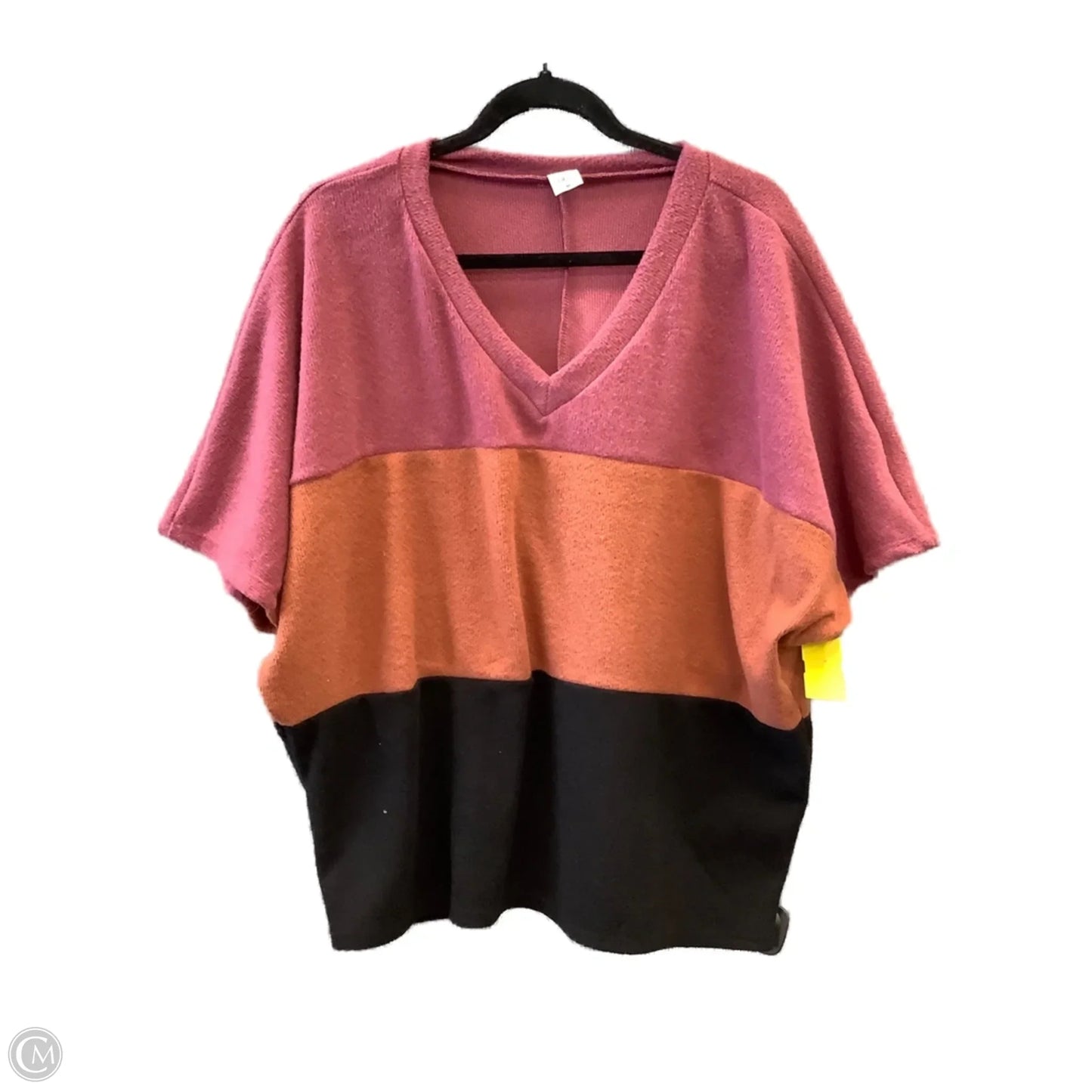 Top Short Sleeve By Like Love In Maroon, Size: M