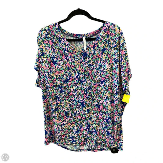 Blouse Short Sleeve By Dear Scarlett In Blue, Size: M