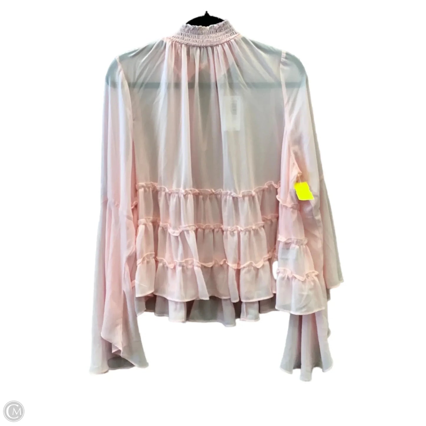 Blouse Long Sleeve By Torrid In Pink, Size: L