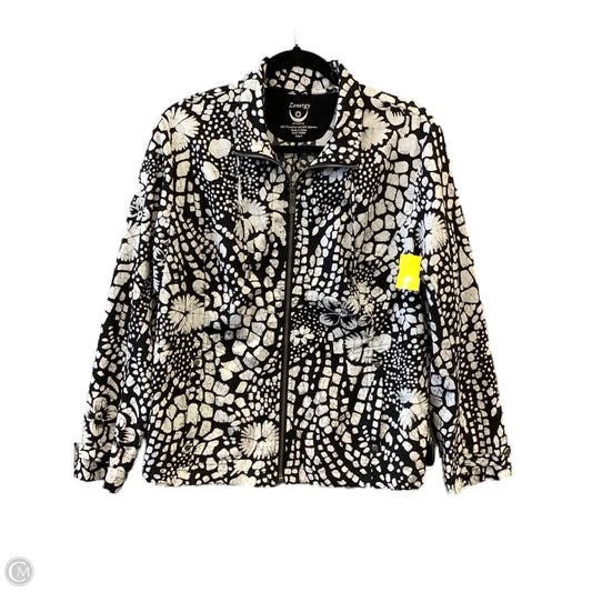 Blazer By Chicos In Black & White, Size: M