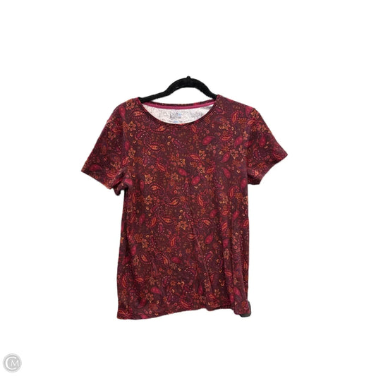 Top Short Sleeve By Croft And Barrow In Red, Size: M