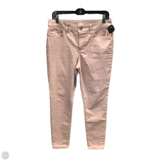 Jeans Skinny By St Johns Bay In Pink Denim, Size: 10