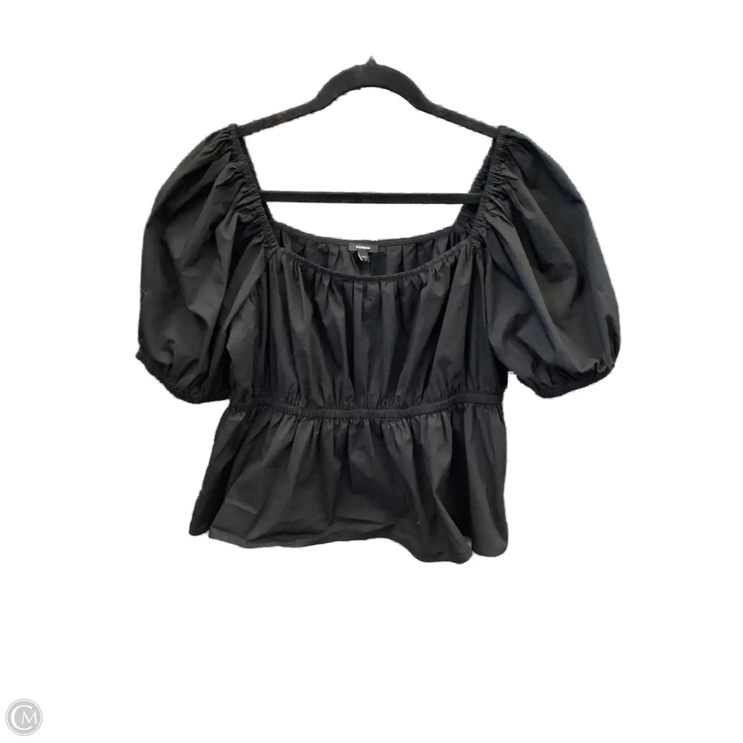 Top Short Sleeve By Express In Black, Size: M
