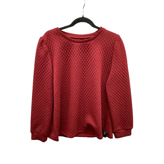 Top Long Sleeve By Shein In Red, Size: Xl