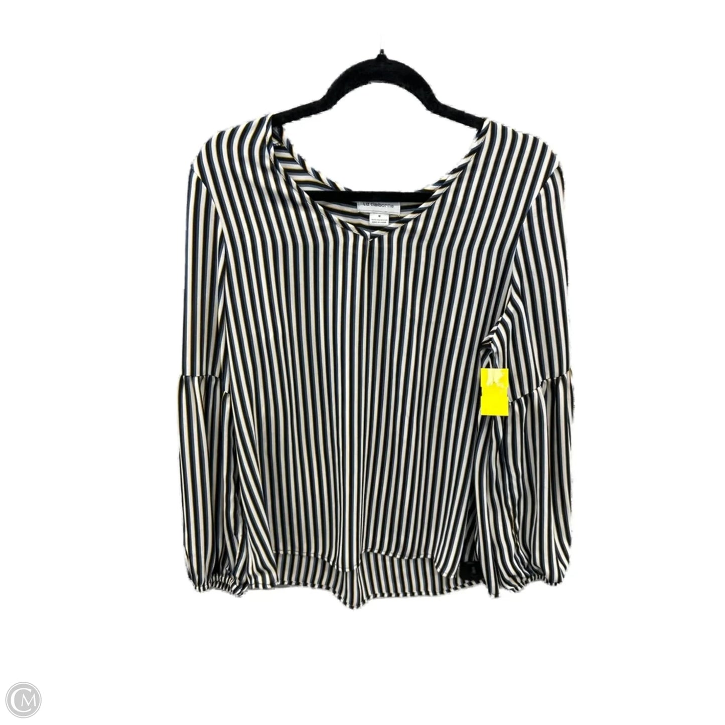 Top Long Sleeve By Liz Claiborne In Striped Pattern, Size: M