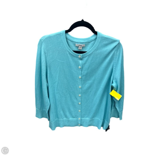 Sweater Cardigan By Croft And Barrow In Blue, Size: Xlp