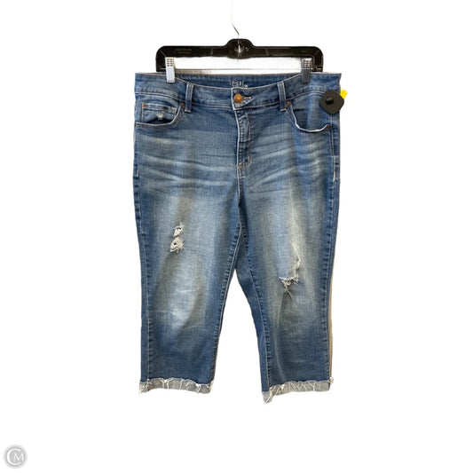 Capris By Time And Tru In Blue Denim, Size: 14