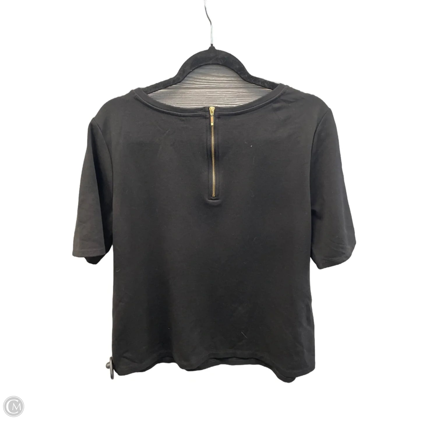 Top Short Sleeve By Chicos In Black, Size: L