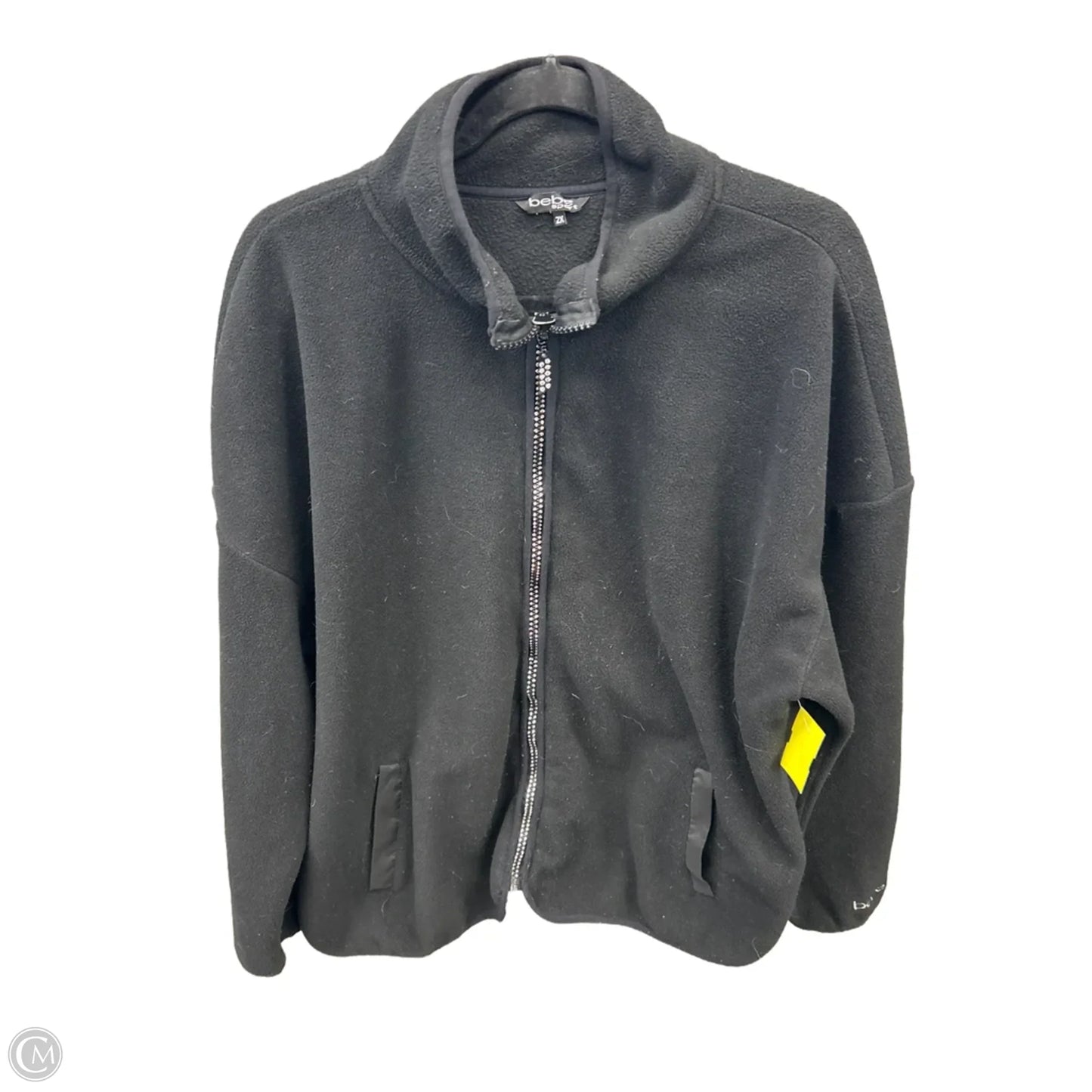Jacket Fleece By Bebe In Black, Size: 2x