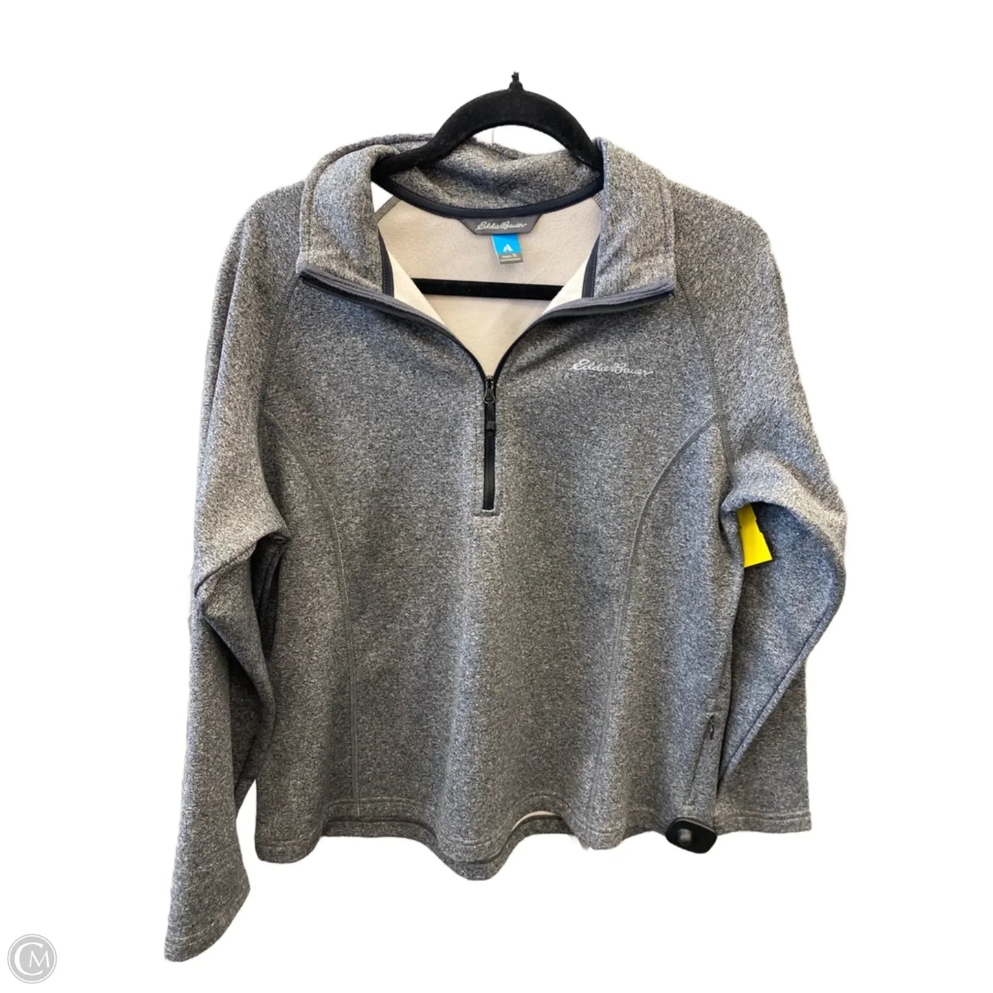 Athletic Top Long Sleeve Collar By Eddie Bauer In Grey, Size: Xl