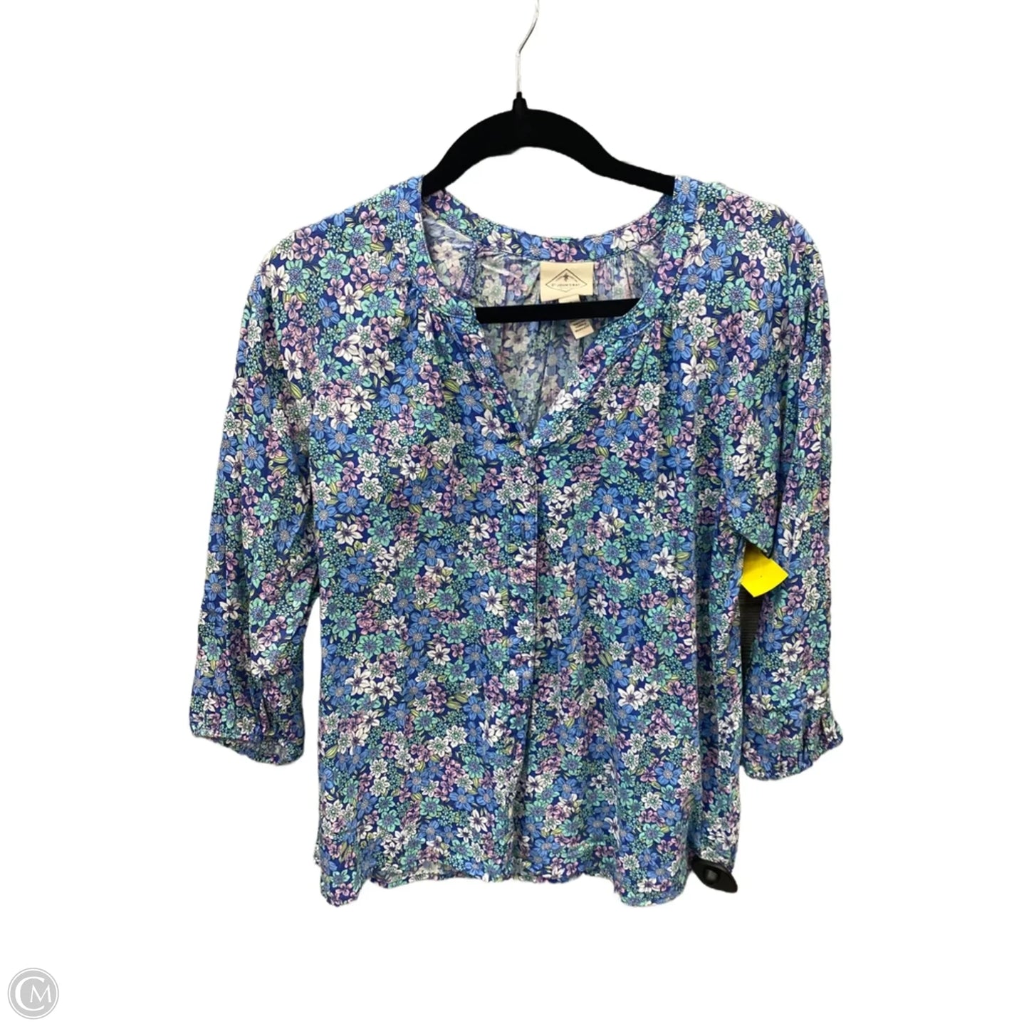 Top 3/4 Sleeve By St Johns Bay In Blue, Size: S