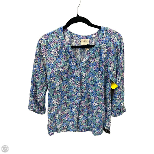 Top 3/4 Sleeve By St Johns Bay In Blue, Size: S
