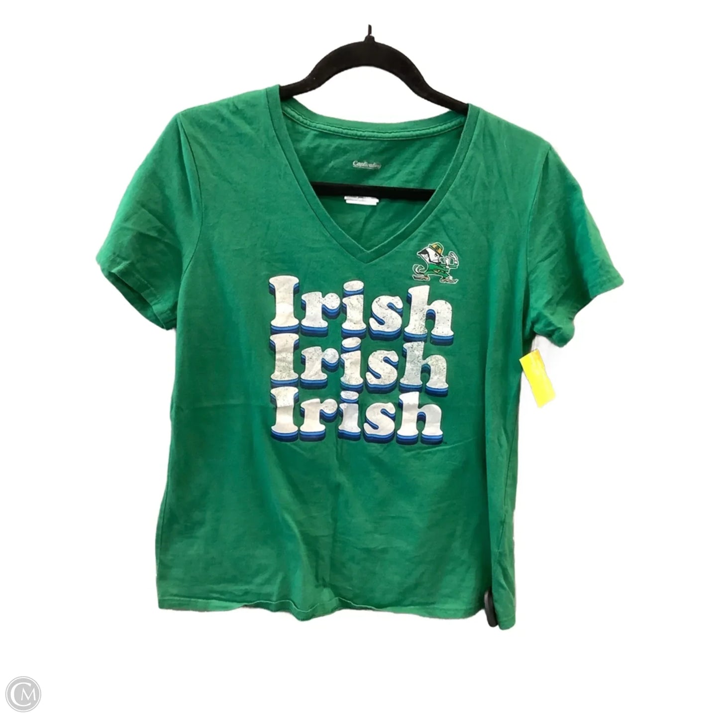 Top Short Sleeve By Cmc In Green, Size: M