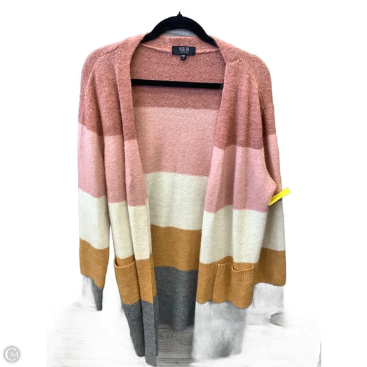 Sweater Cardigan By Clothes Mentor In Orange, Size: L