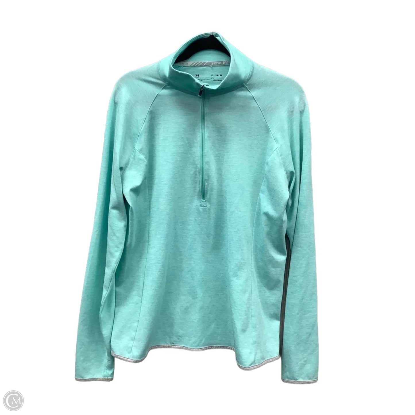 Athletic Top Long Sleeve Collar By Under Armour In Blue, Size: Xl