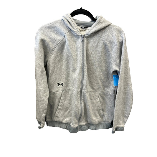 Athletic Sweatshirt Hoodie By Under Armour In Grey, Size: S