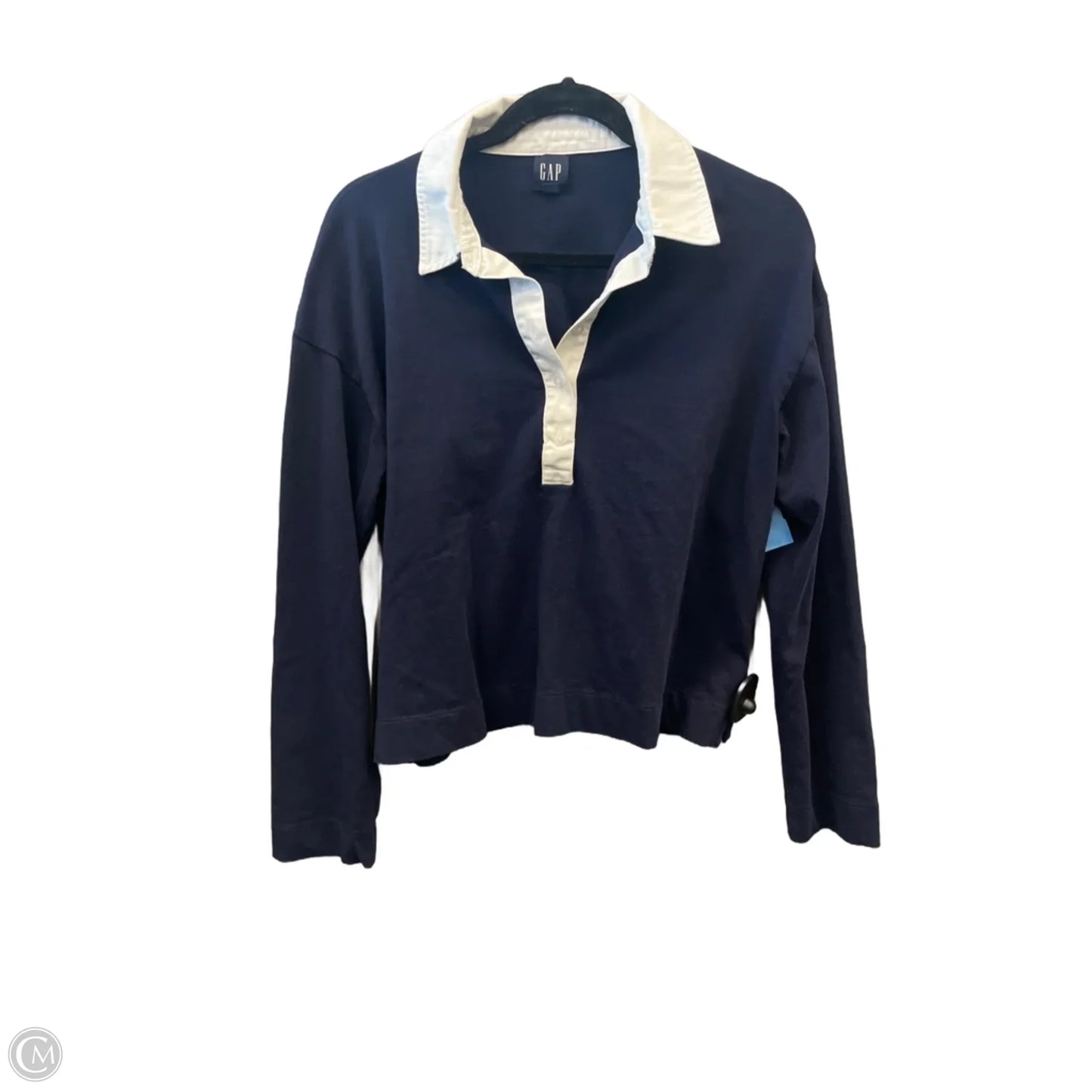 Top Long Sleeve By Gap In Navy, Size: S