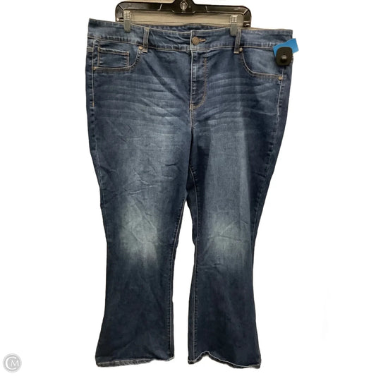 Jeans Flared By Maurices In Blue Denim, Size: 22