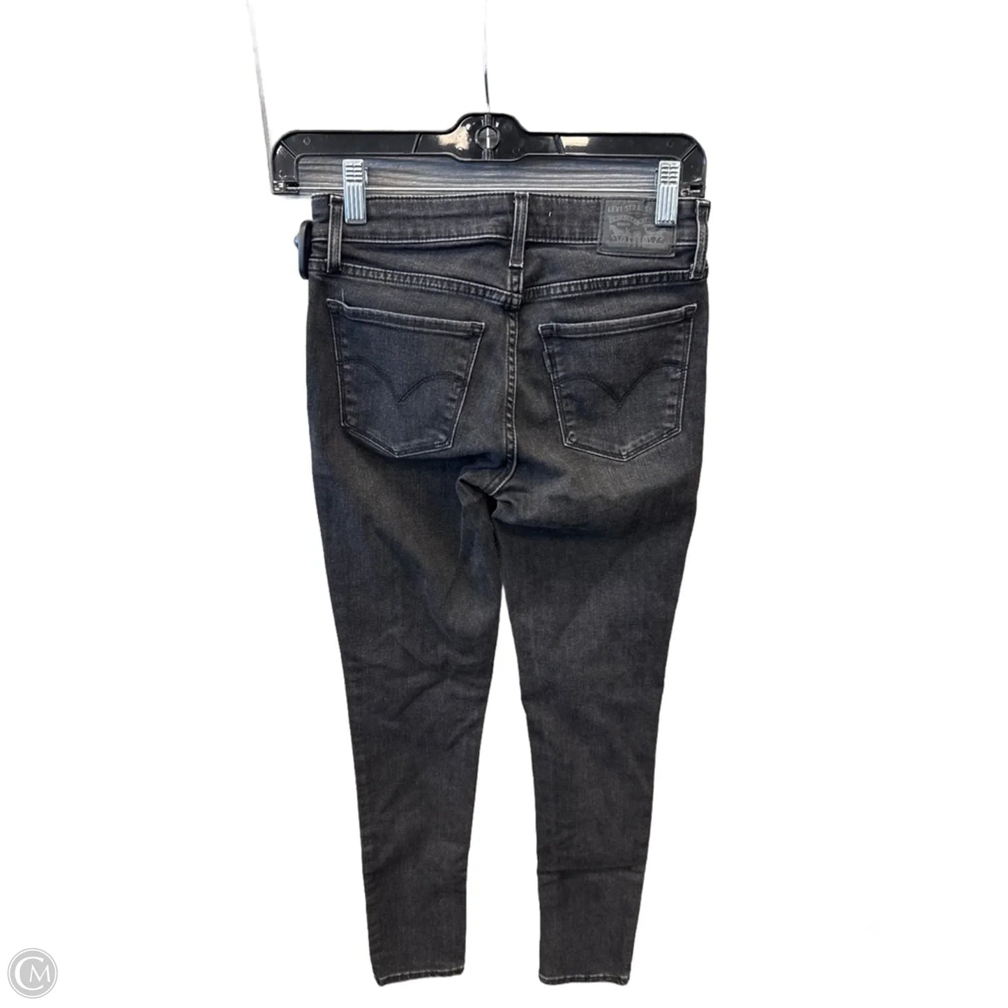 Jeans Skinny By Levis In Black Denim, Size: 0