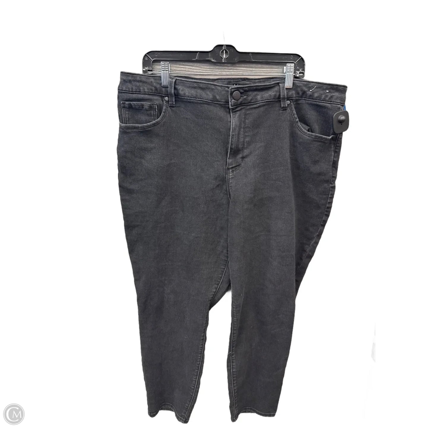 Jeans Skinny By D Jeans In Black Denim, Size: 22