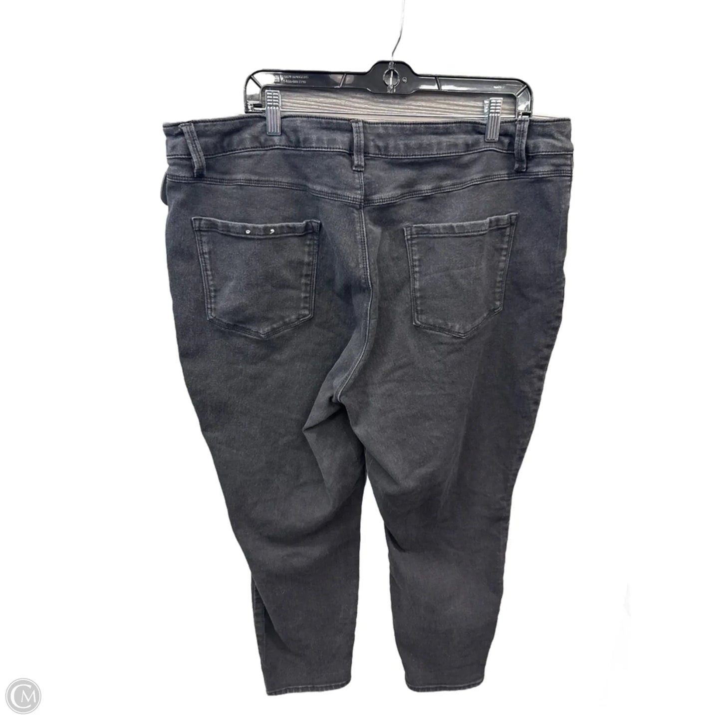 Jeans Skinny By D Jeans In Black Denim, Size: 22